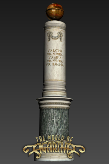 Model of the Milliarium Aureum from Ancient Rome