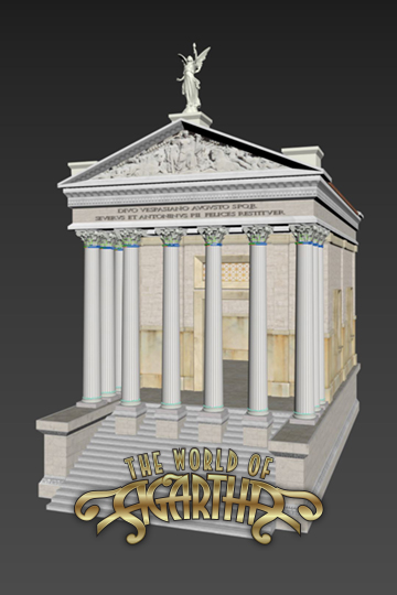 Model of the Temple of Vespasian and Titus from Ancient Rome